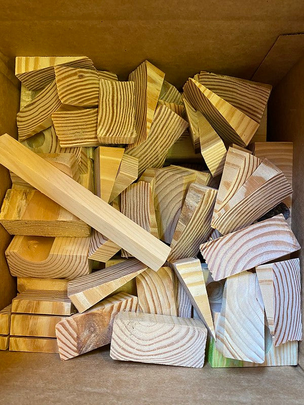 Box Of Assorted Wood Pieces for Large Parrots