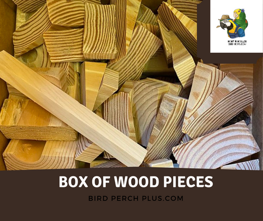 Box Of Assorted Wood Pieces for Large Parrots